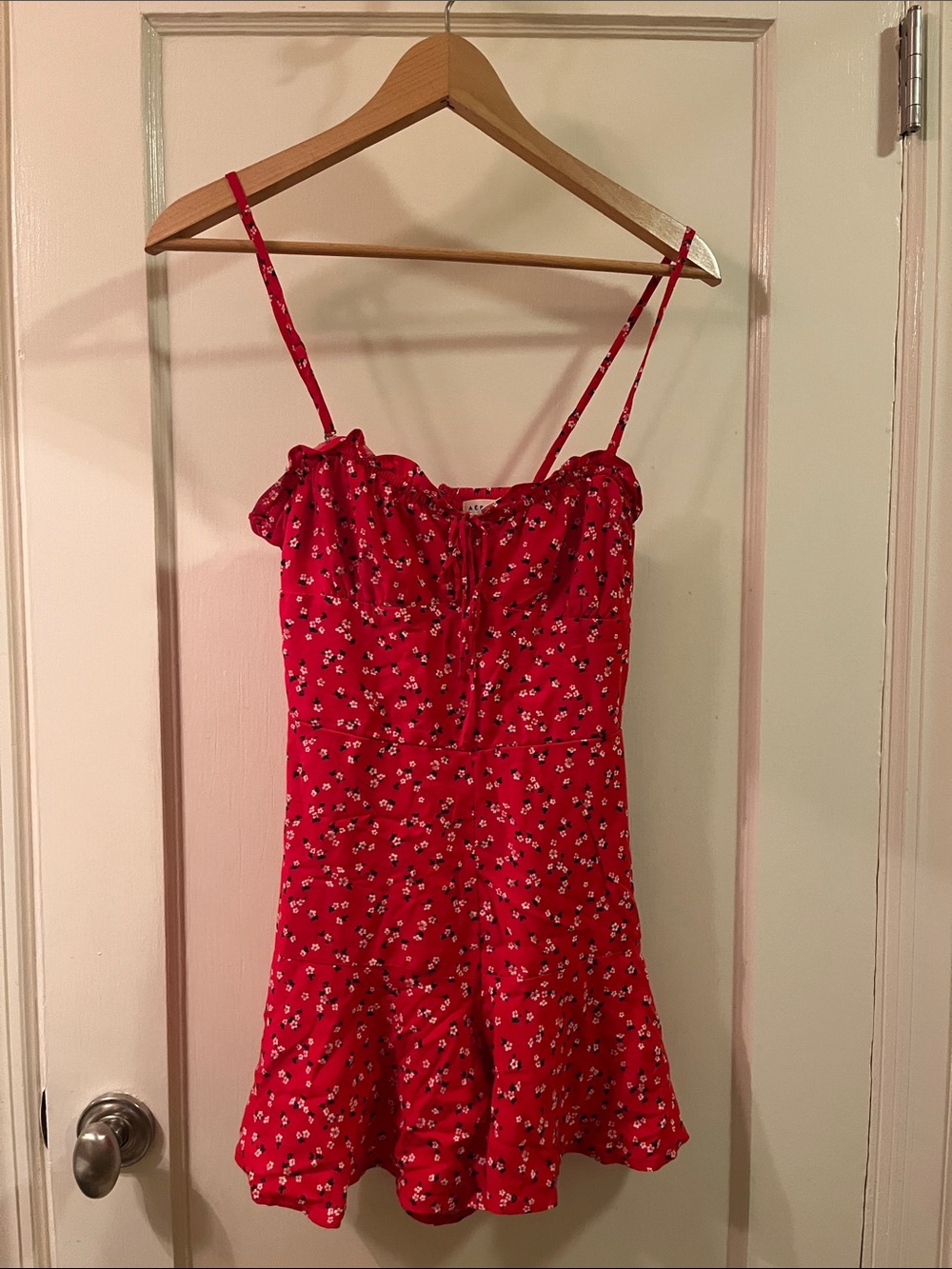 Aeropostale red floral romper